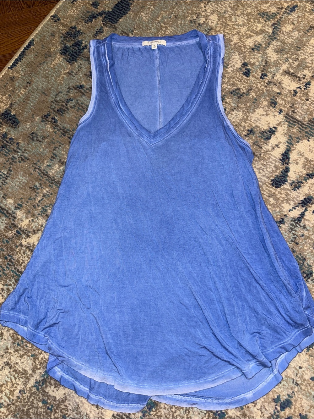 Z Supply Blue Washed V-Neck Tank